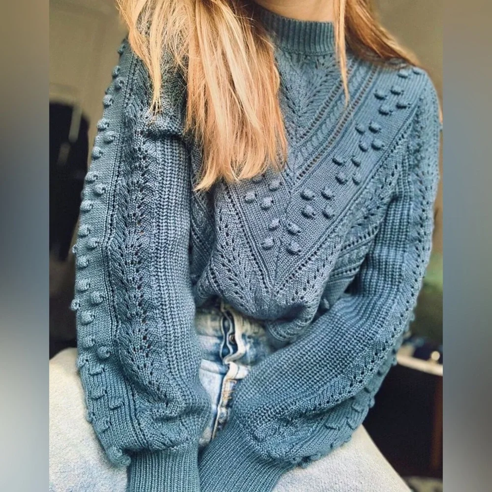 Sézane Solal Jumper in Vintage Blue | Size S - Picture 10 of 16